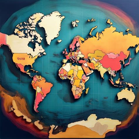 World Map Outline Colorful 的图像结果