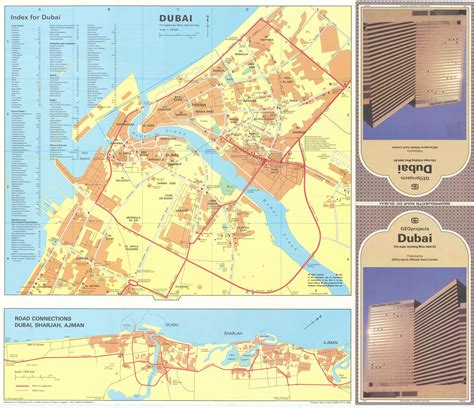 Dubai city maps including Mina Jebel Ali. von [Dubai]. | Antiquariat ...
