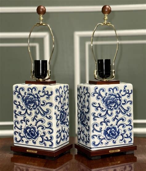 Pair of Ralph Lauren Blue and White Porcelain Table Lamps Stunning ...