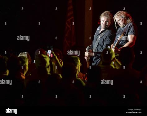 38 Special band members, Don Barnes and Danny Chauncey, perform for a ...
