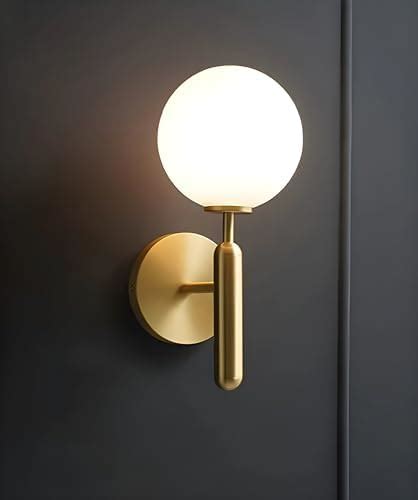 Golden Metal & Glass Wall Light for Living Room Modern/Wall Lamps for ...
