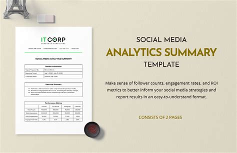 Social Media Analytics Summary Template in Word, PDF, Google Docs ...