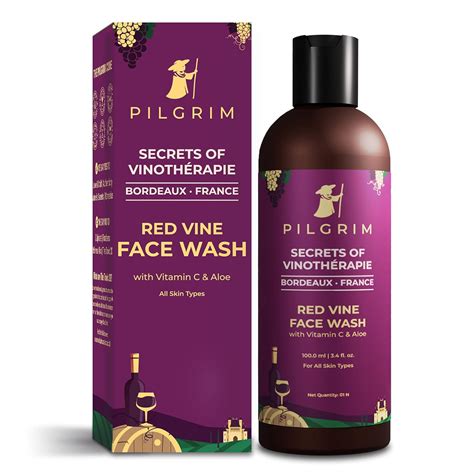 Pilgrim Red Vine Face Wash Cleanser with Vit C & goodness of Aloe for ...