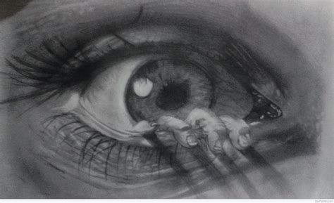Scary Eyes Drawing