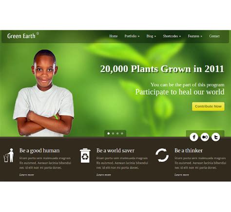 Environment Web Design Template 的图像结果