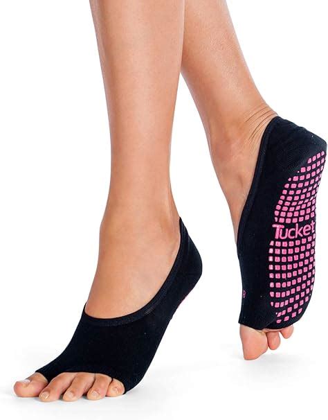 Pilates Ballet Socks for Women, Toeless Non Slip Skid Open Toe Gripper ...