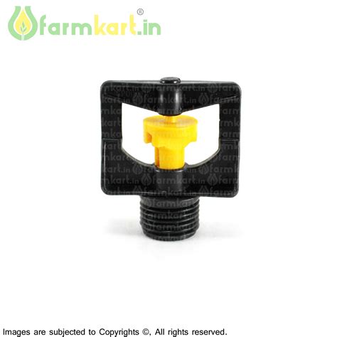 1/2 inch male threaded Self swivel Superfly sprinkler with discharge of ...