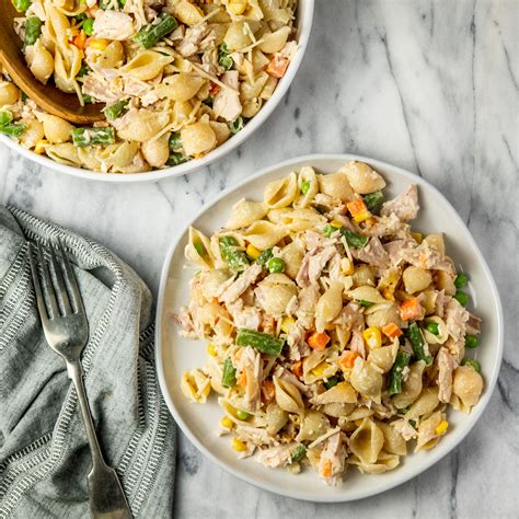 Creamy Pasta Salad with Rotisserie Chicken, Mixed Veggies & Parmesan ...