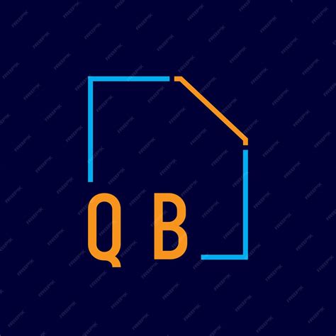 A blue and orange logo with a house on it | Premium Vector