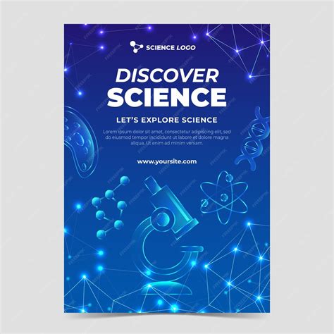 Gradient science poster template | Free Vector