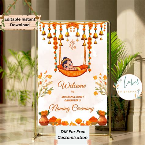 Buy Indian Naming Ceremony Welcome Sign cradle Ceremony Welcome Sign ...