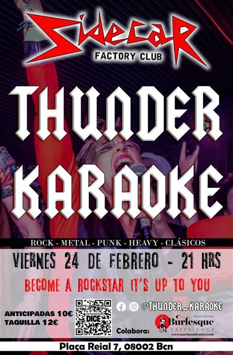 THUNDER KARAOKE en Sala Sidecar , Sidecar, El Prat De Llobregat, 24 ...
