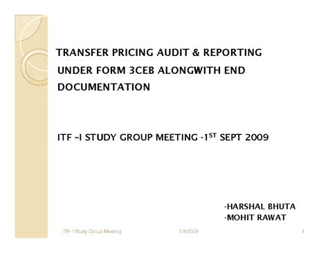 Transfer-Pricing - NOTES - TRANSFER PRICING AUDIT & REPORTINGTRANSFER ...