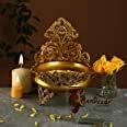Buy Two Moustaches Ethnic Design Brass Urli Traditional Bowl Decor ...