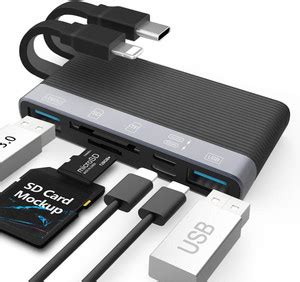 ZITRONIX Highspeed DualCard Reader 6in1 USB Hub MicroSD TF Card Reader ...