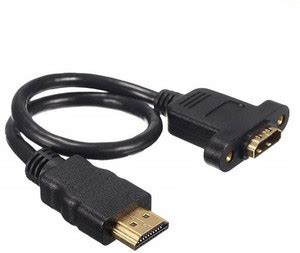 TECHGEAR TV-out Cable PANEL MOUNT MALE TO FEMALE 1.5M Extension Hdmi ...