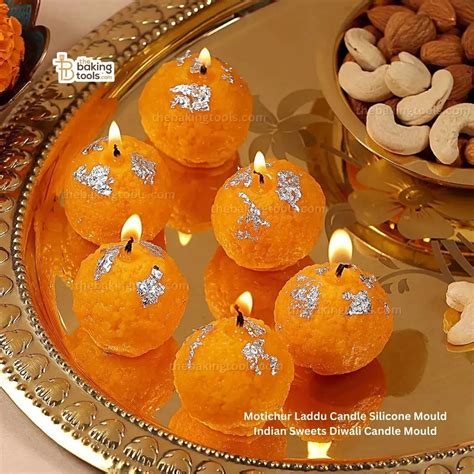 Motichoor Laddu Candle Silicone Mould Indian Sweets Diwali Candle Mould ...