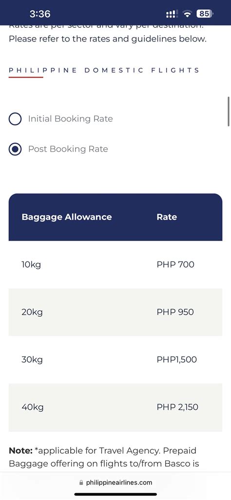 PAL prepaid baggage (post-booking) : r/phtravel