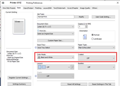 Image result for Printing Defaults
