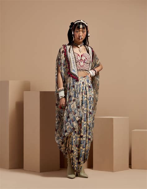 RITU KAFTAN DUPATTA JACKET SET – Aseem Design Studio