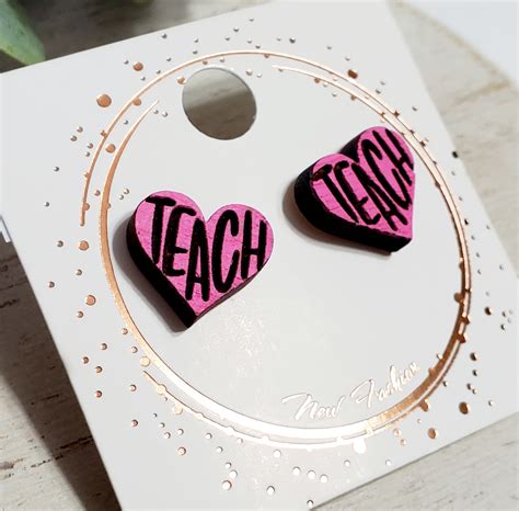 Teacher Heart Studs | Jane.com