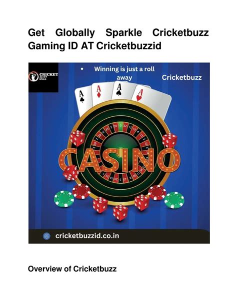 PPT - Get Globally Sparkle Cricketbuzz Gaming ID AT Cricketbuzzid ...