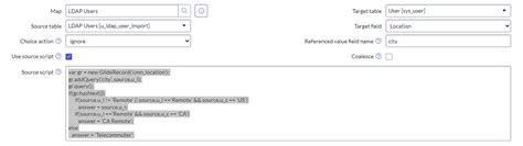 Transform Map in ServiceNow Script 的图像结果