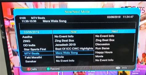 DD Free Dish Started EPG (Electronic Program Guide)
