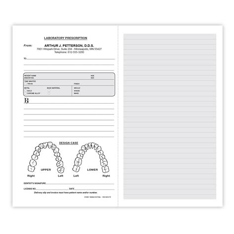 Dental Lab RX Pads, Single Copy, 25 Pads per Pack | Quill.com