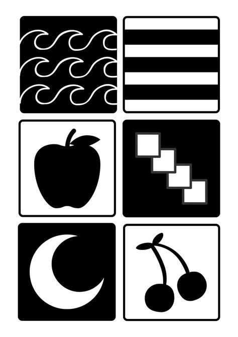 Baby Eyes, Cognitive Development, Picture Cards, High Contrast, Black ...