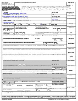 Fillable Online gcccd printable injury forms Fax Email Print - pdfFiller