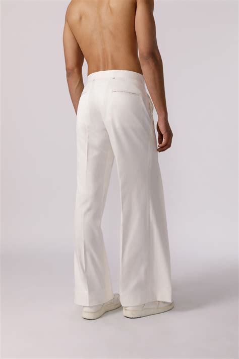 Wide leg pleated pants ( white) – lineoutline