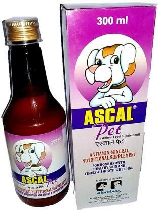 Alembic Ascal Pet Syrup 300ml Vanilla Flavour Helps in bone growth Pet ...