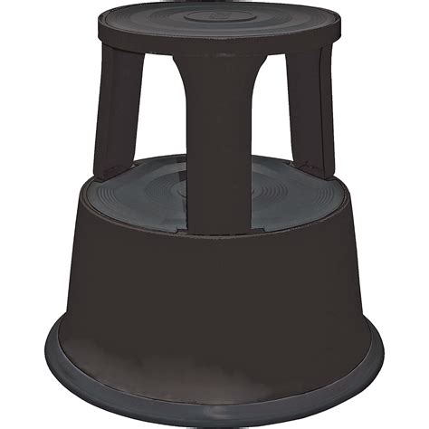Vestil, Rolling Step Stool - Black, Height 1.4 ft, Capacity 500 lb, Material Steel, Model# STEP ...