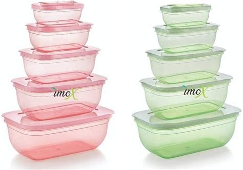 DOLIVA Transparent Air Tight Lid Rectangular Plastic Kitchen Food ...