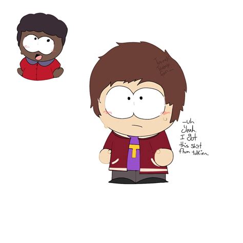 Clyde Donovan wearing Tolkien's shirt under his jacket. | South park ...