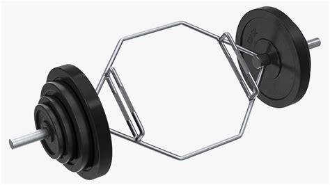 Olympic Hex Weight Lifting Trap Bar with Plates 3D | 3D Molier ...