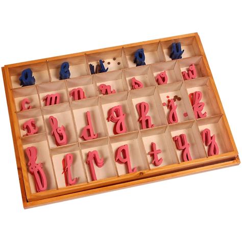 Buy Kidken Montessori Moveable Alphabet Cursive Learning Box ...