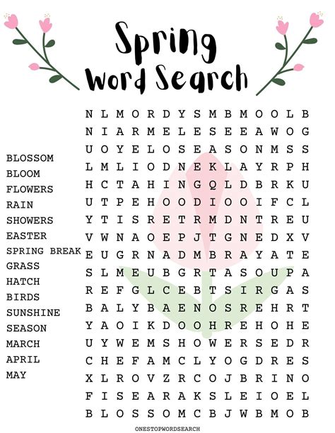 Spring Word Find 的图像结果