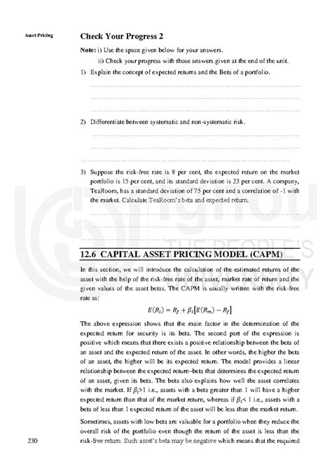 CAPM - Lecture Notes: Asset Pricing & Expected Returns - Studocu