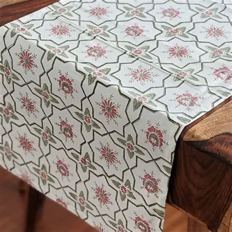 Wipeable & Anti-Slip Cotton Table Linen | Runners | Persian Garden ...