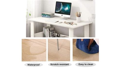 Lukzer Engineered Wood Computer Desk with One Tier Shelves Laptop Study ...