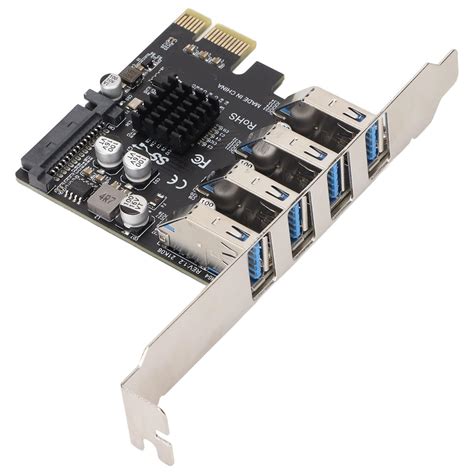 4 Ports USB 3.0 5Gbps PCI Express Expansion Card, PH64 2U/4U VL805 Chip ...