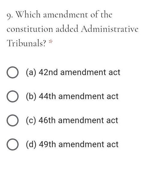 which amendment of the constitution added administrative tribunal ...