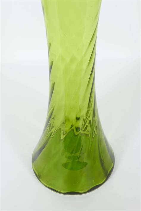 Blenko Green Blown Glass Floor Vase at 1stDibs | blenko floor vase ...