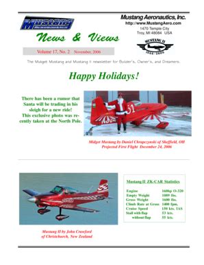 Fillable Online Sample Newsletter v17n2 - Mustang Aeronautics Fax Email ...