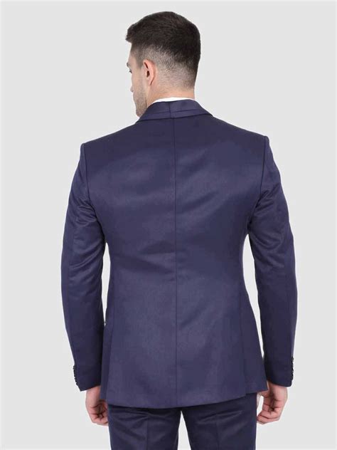 Men Blue Tuxedo Blazer With Hanky – Tahvo India