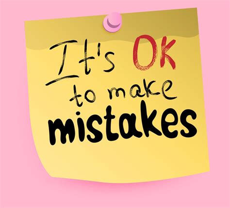 It's Ok to make mistakes. Hand drawn quote on paper note 16122086 ...