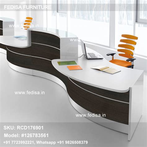 L Shape Reception Table Executive Reception Desk Chrome Reception Desk ...