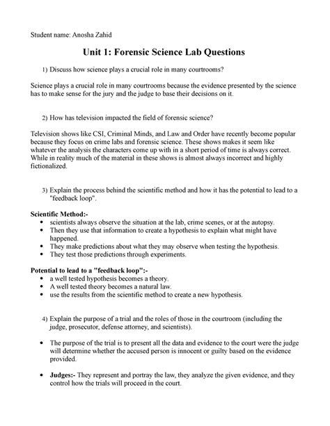 Image result for Forensic Science Test Questions